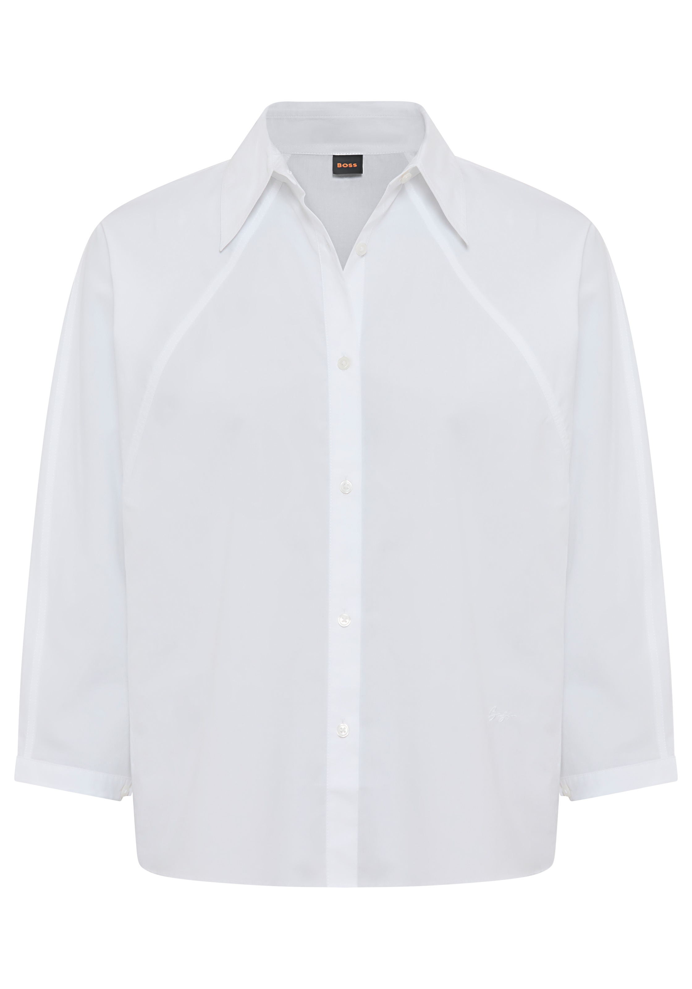 BOSS ORANGE Hemdbluse "Belenta Premium Damenmode" aus Baumwoll-Popeline, mi günstig online kaufen