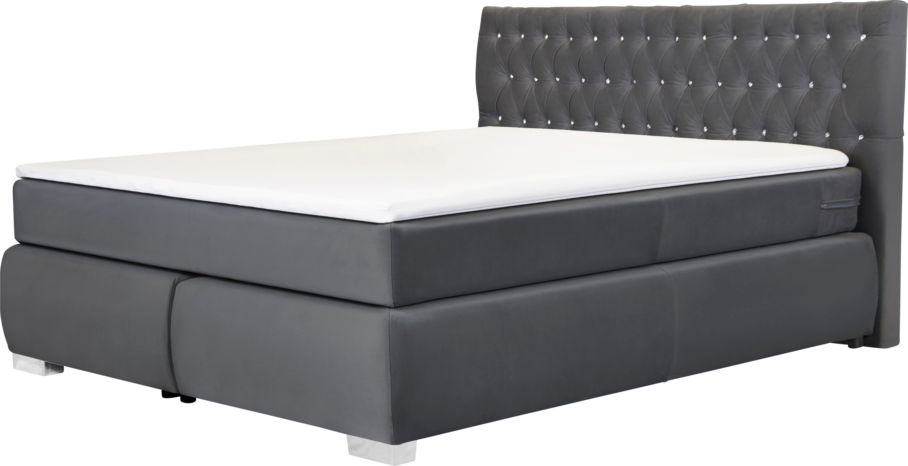 Thumbnail - Leonique Boxspringbett "Rumba" Taschenfederkern-Matratze in Härtegrad 3, in 4 Breiten, incl. Topper