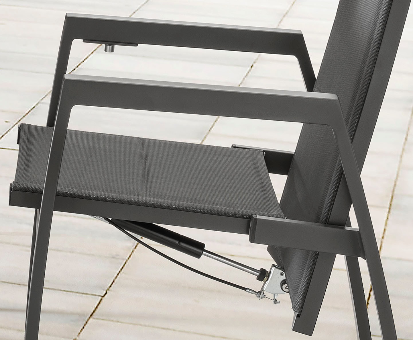 Destiny Garten-Essgruppe »COSTA GARDA«, (9 tlg.), 4 Hochlehner Textilene, 1 Ausziehtisch 160/210x100 cm