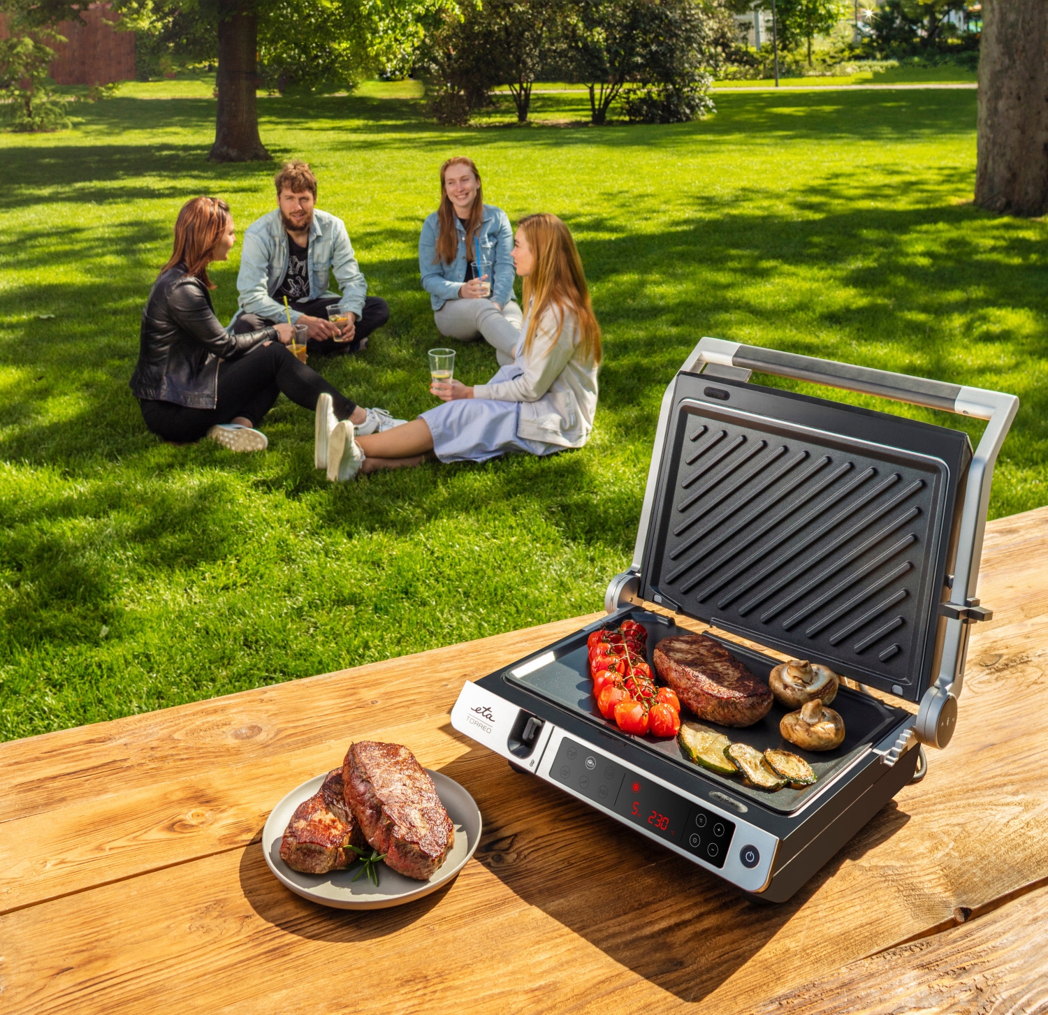 eta Kontaktgrill »Torreo, ETA715590000«, 2000 W, mit Touchbedienung