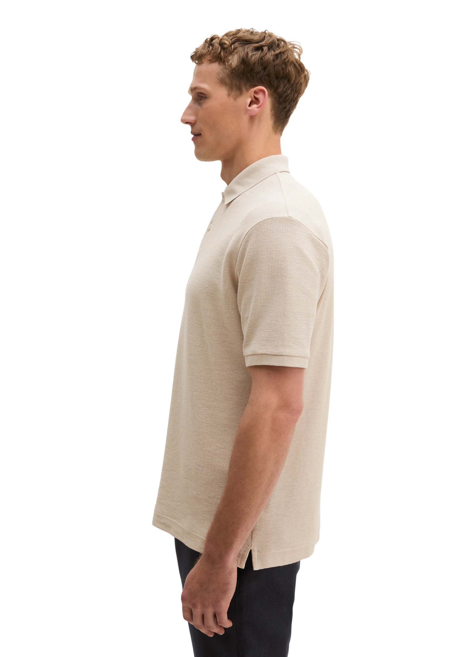 Marc O'Polo Poloshirt »aus Bio-Baumwolle und Leinen«