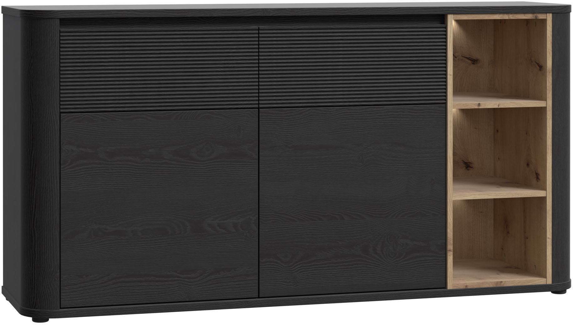 FORTE Sideboard B/H/T 160/83,1/41,3 cm, Stauraum, MDF Front