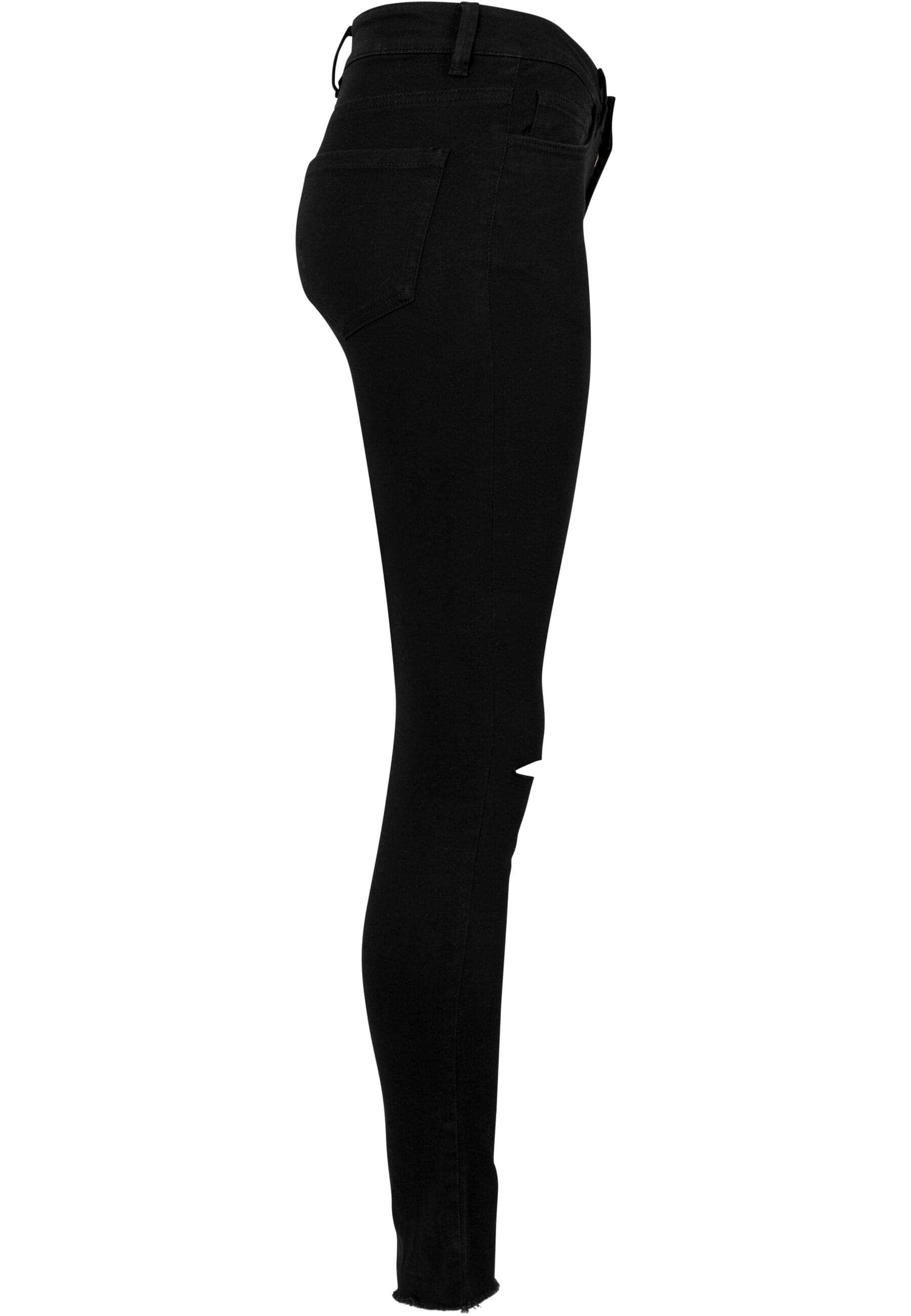 URBAN CLASSICS Stoffhose »Urban Classics Damen Ladies Cut Knee Pants«, (1 tlg.)