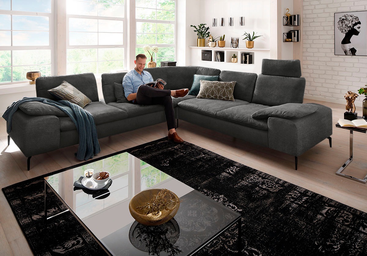 W.SCHILLIG Ecksofa »valentinoo, Designsofa, elegant und bequem, L-Form«, (Set), mit Sitztiefenverstellung, Breite 318 cm