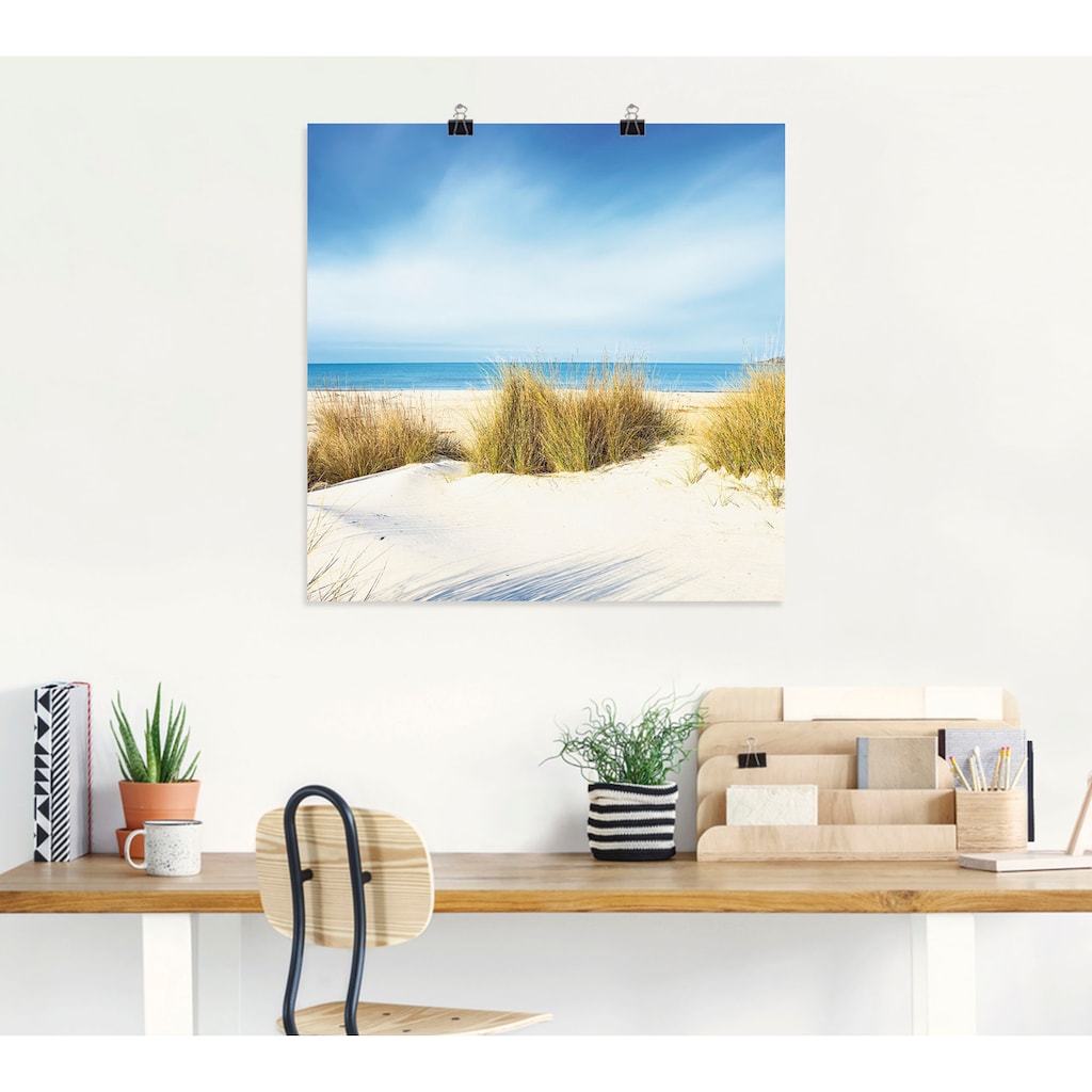 Artland Wandbild »Gras auf Sanddünen«, Strand, (1 St.)