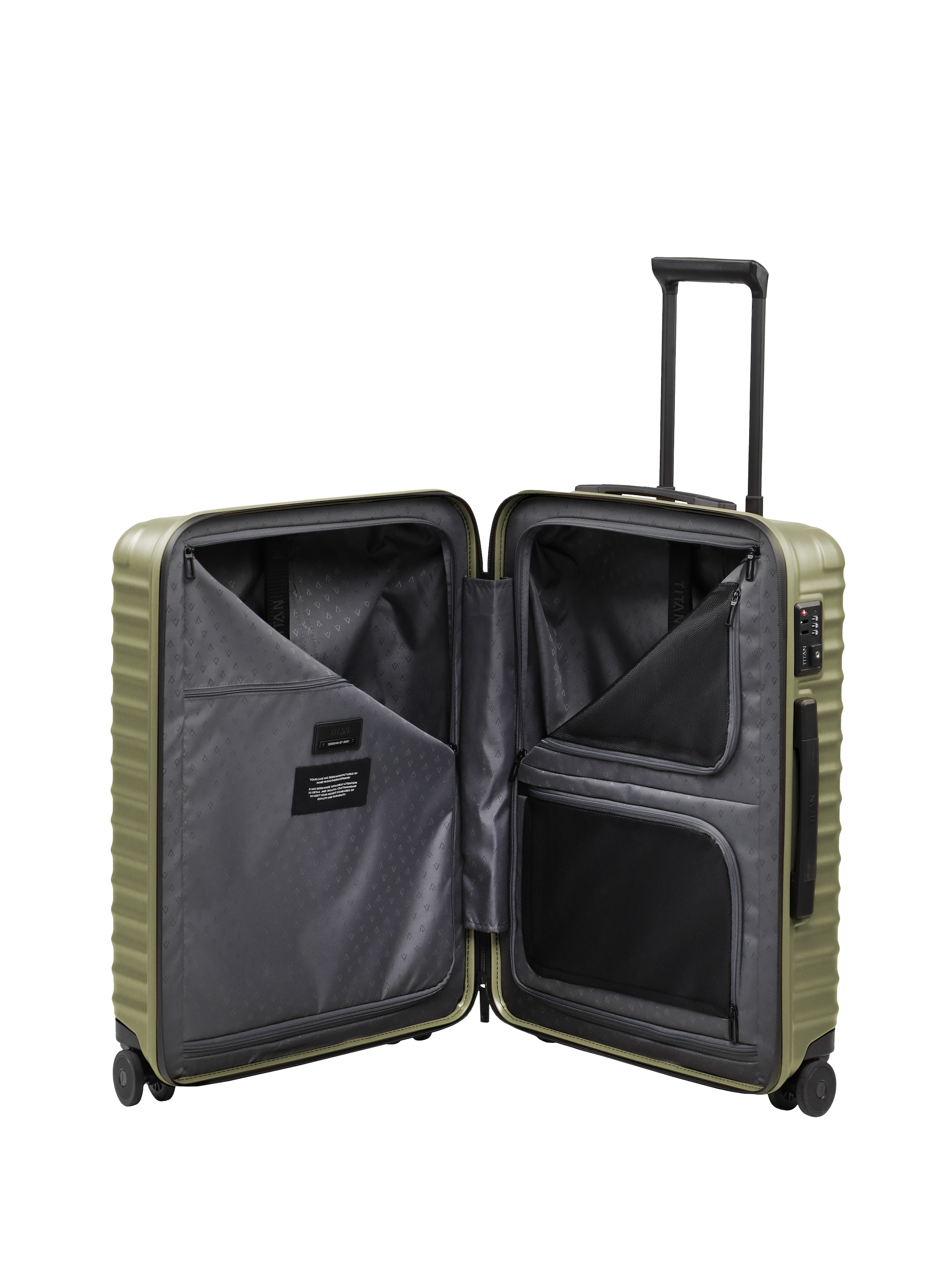TITAN - Made in Germany Trolley »UPGRADE Koffer Hartschale« 68 l 4 Rollen mit kratzresistenter Oberfläche und cleverer Innenaufteilung Größe M