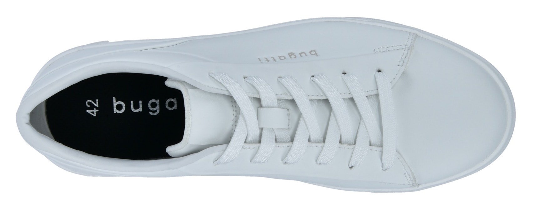 bugatti Plateausneaker, Freizeitschuh, Halbschuh, Schnürschuh mit seitlicher Logoprägung