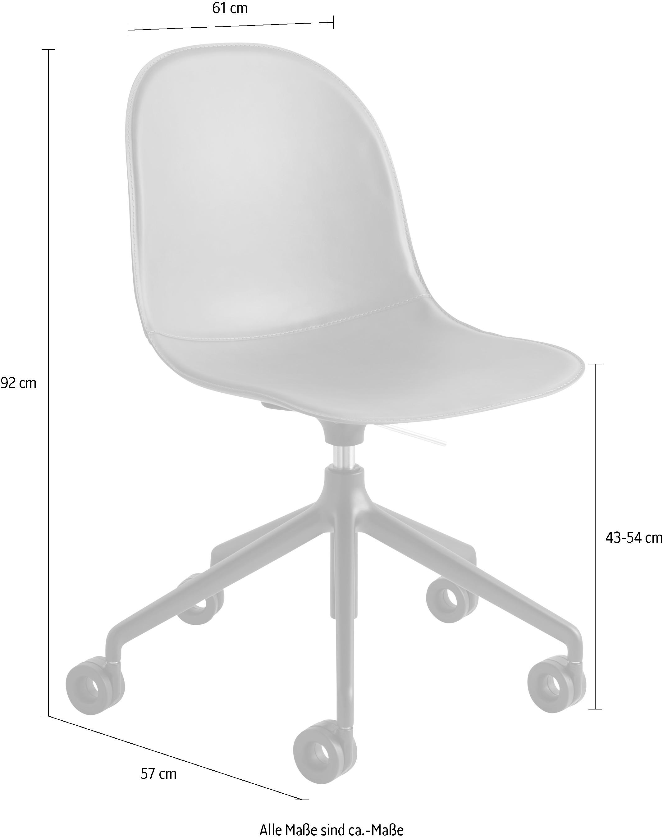 connubia Drehstuhl »Academy CB/1695-LHS / -V_P15«, Leder, 360° drehbarer Bürostuhl mit Gaslift