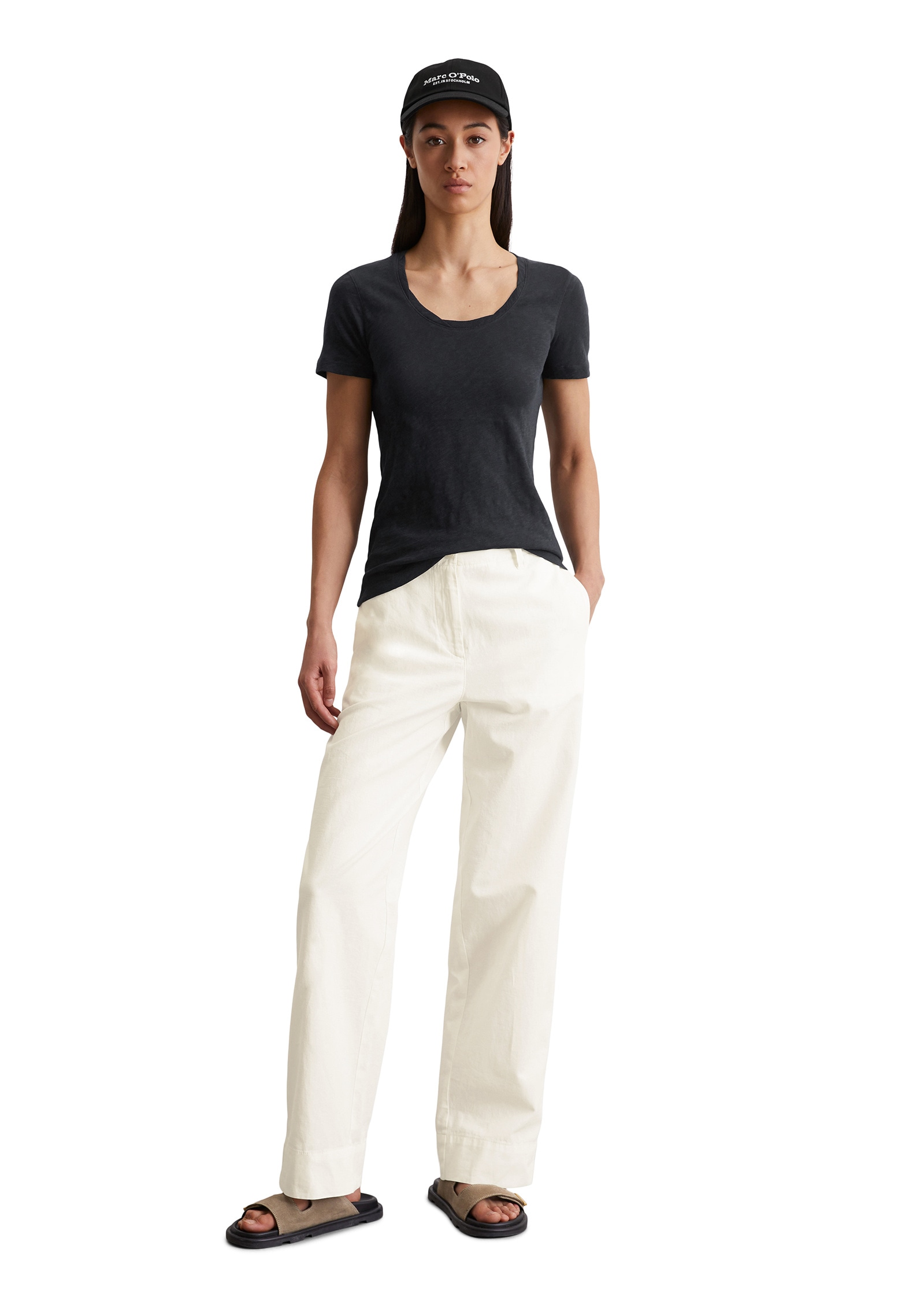 Marc O'Polo T-Shirt »mit getwistetem Ausschnitt«