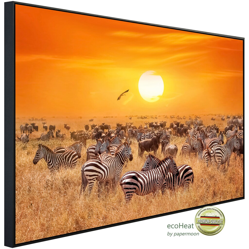Papermoon Infrarotheizung »Afrikanische Antilopen und Zebras«