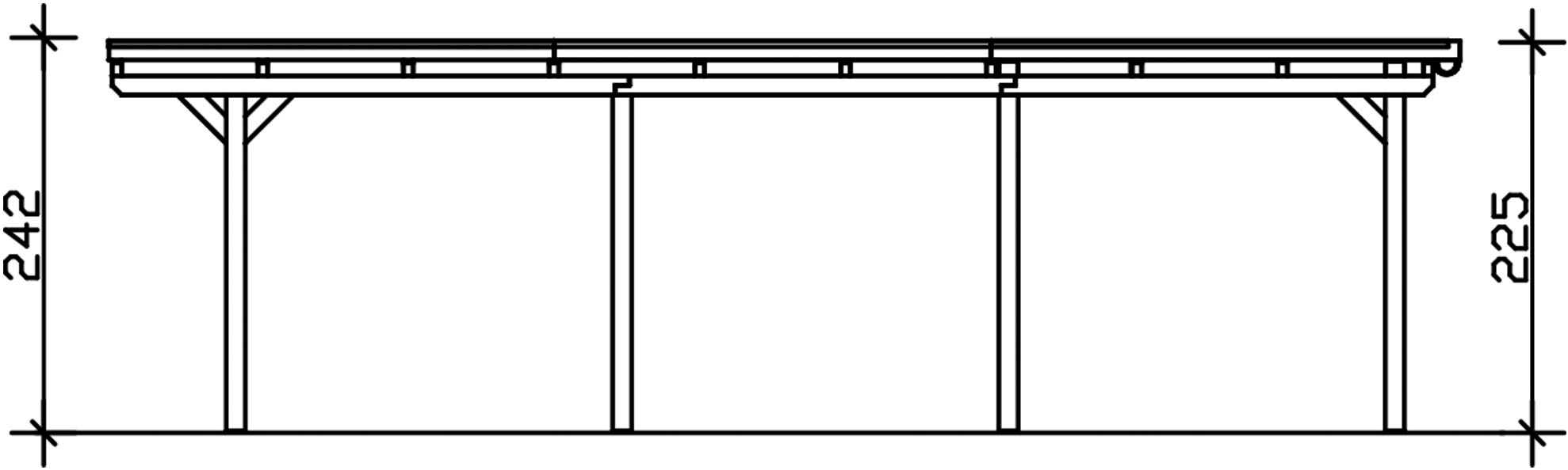 Skanholz Einzelcarport »Emsland«, 341 cm, Anthrazit