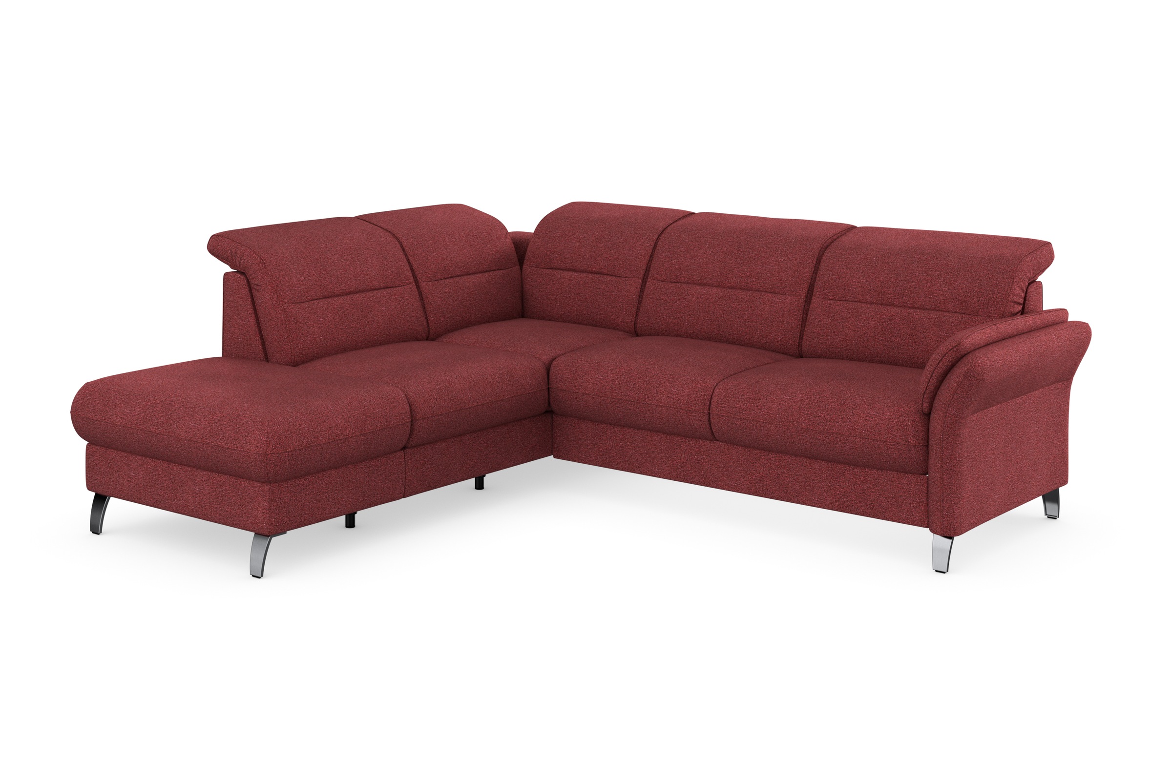 sit&more Ecksofa »Grenoble L-Form mit Federkern«, wahlweise mit Bettfunktion, Bettkasten, Arm- und Kopfteilverstellung