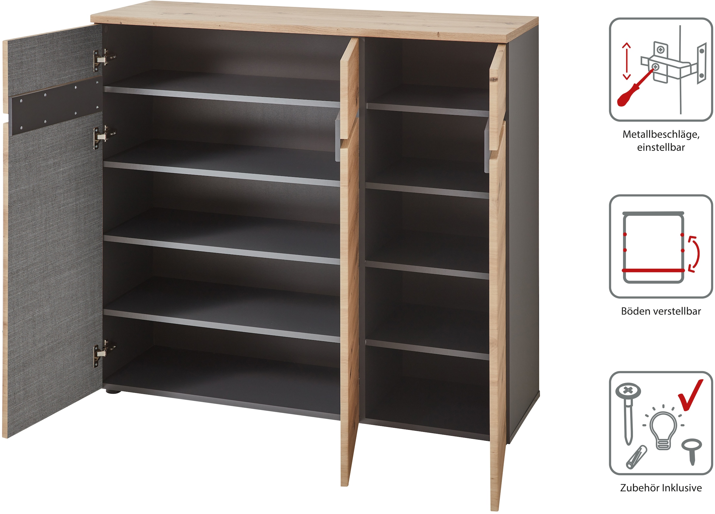 Innostyle Schuhschrank »MEMPHIS, TOPSELLER!«, (Schuhschrank, Schuhregal)