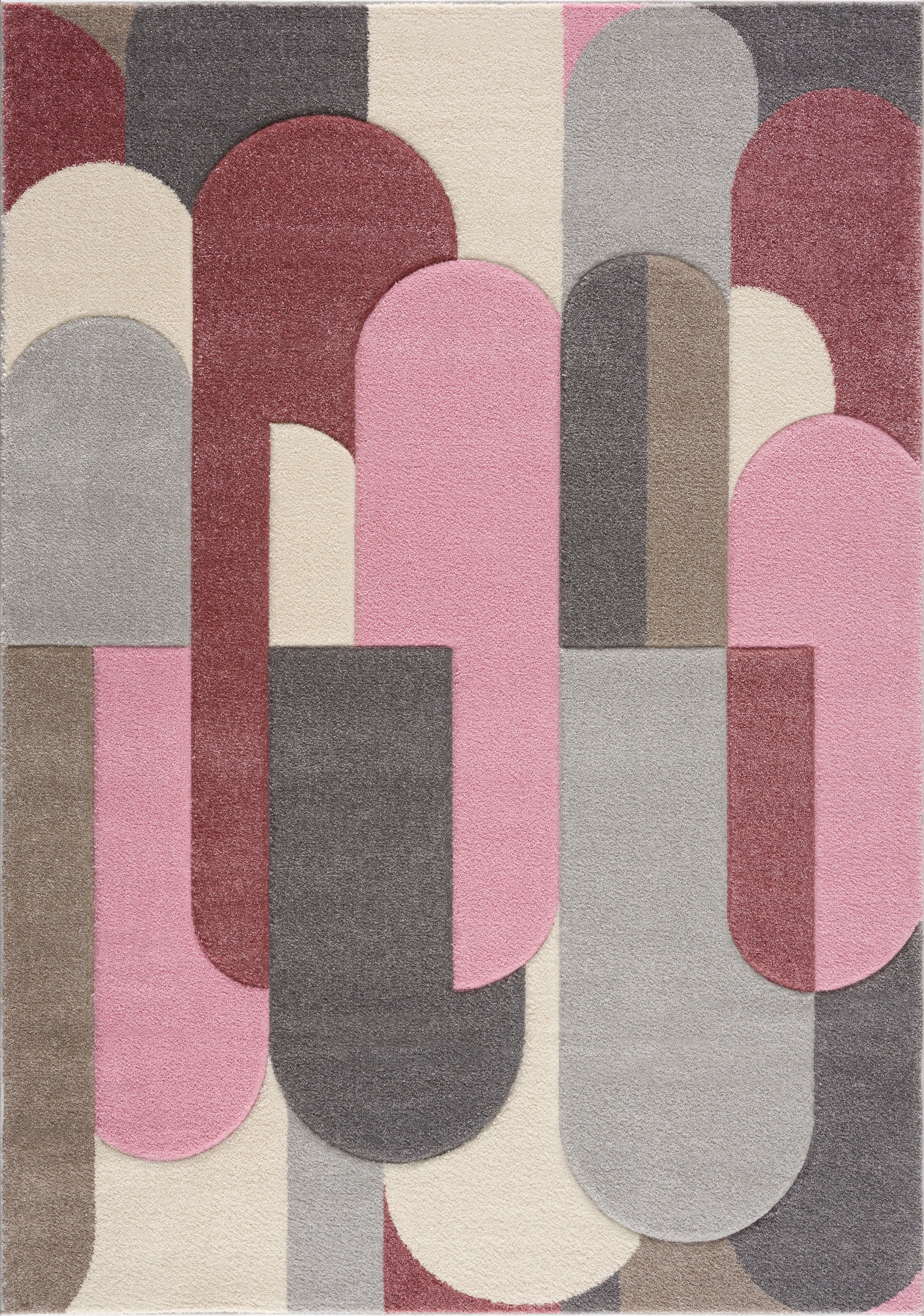 my home Teppich "Pautz" rechteckig 14 mm Höhe handgearbeiteter Konturenschn günstig online kaufen