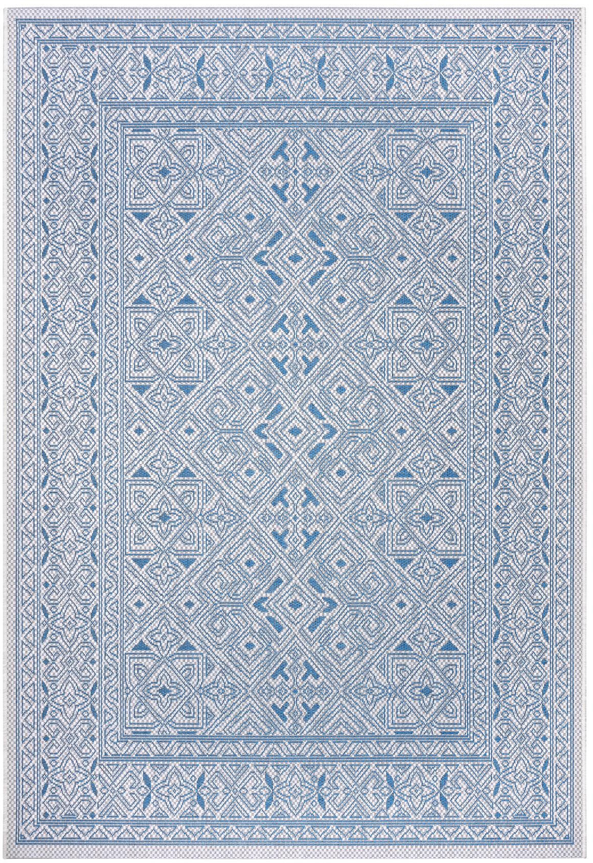 NORTHRUGS Teppich »Cuadrado«, rechteckig, BAUR Pflegeleicht gekettelt, | Grafisches Robust, kaufen Design, Flachgewebe
