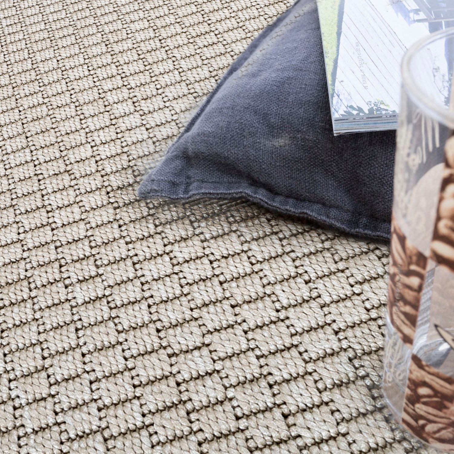 Paco Home Teppich "Timber 125" rund 4 mm Höhe Flachgewebe, Sisal Optik, In- günstig online kaufen