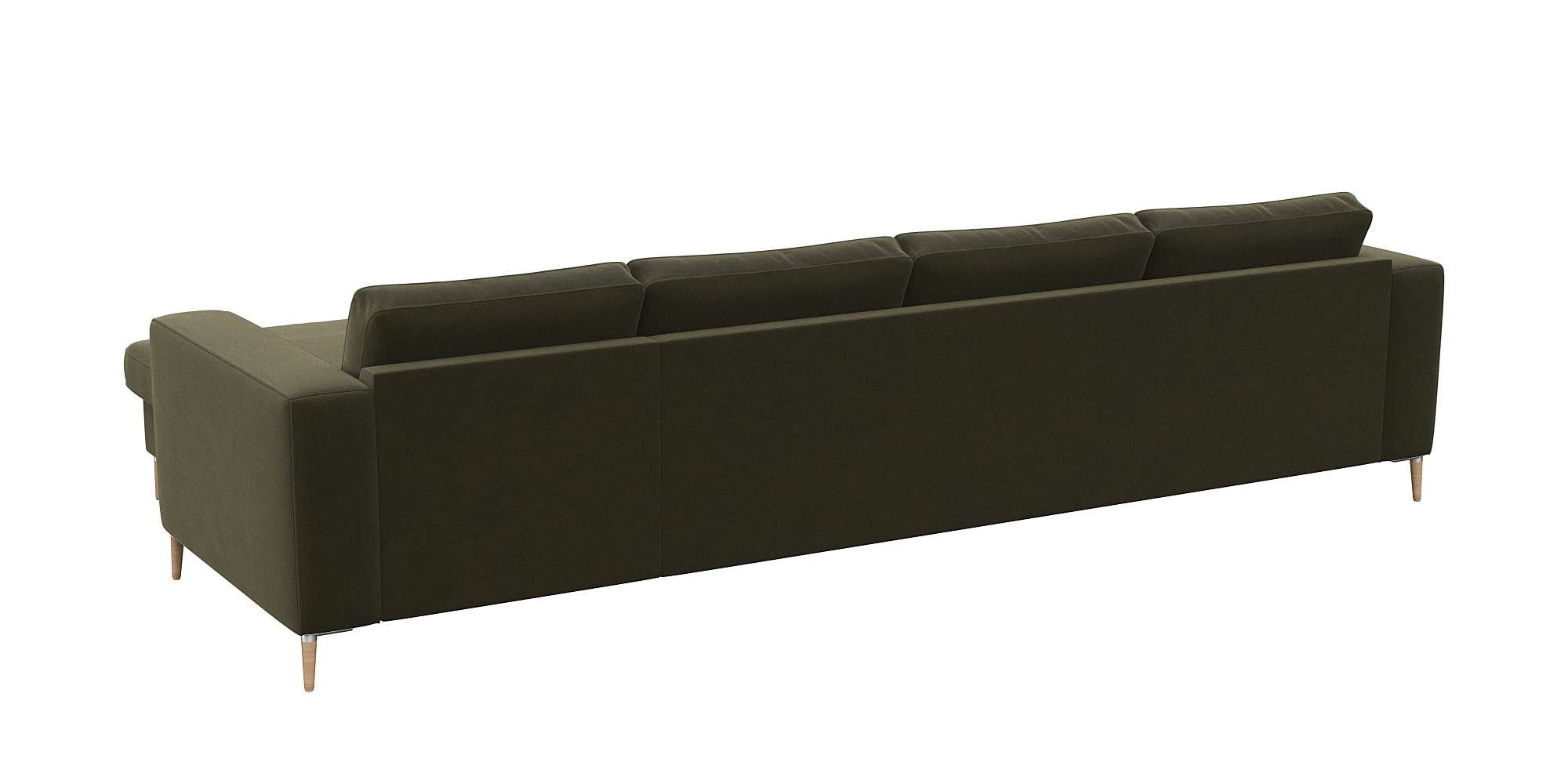FLEXLUX Ecksofa »Fiore, super Sitzkomfort durch Kaltschaum im Sitz, L-Form«, breite Armlehnen, Füße Alu+ Eiche