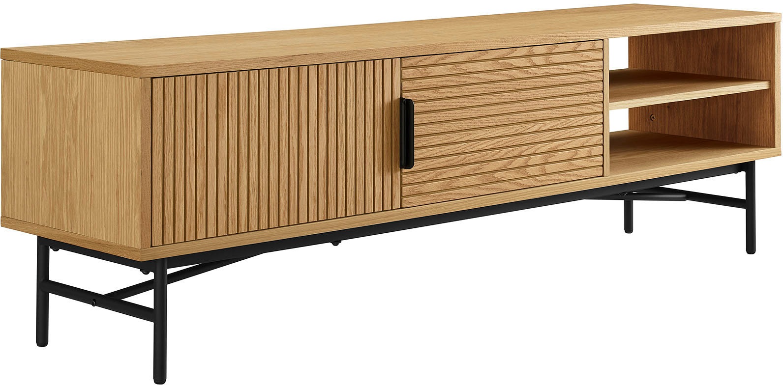 SalesFever Lowboard, Kommode, Eiche Echtholzfurnier, Breite 160 cm