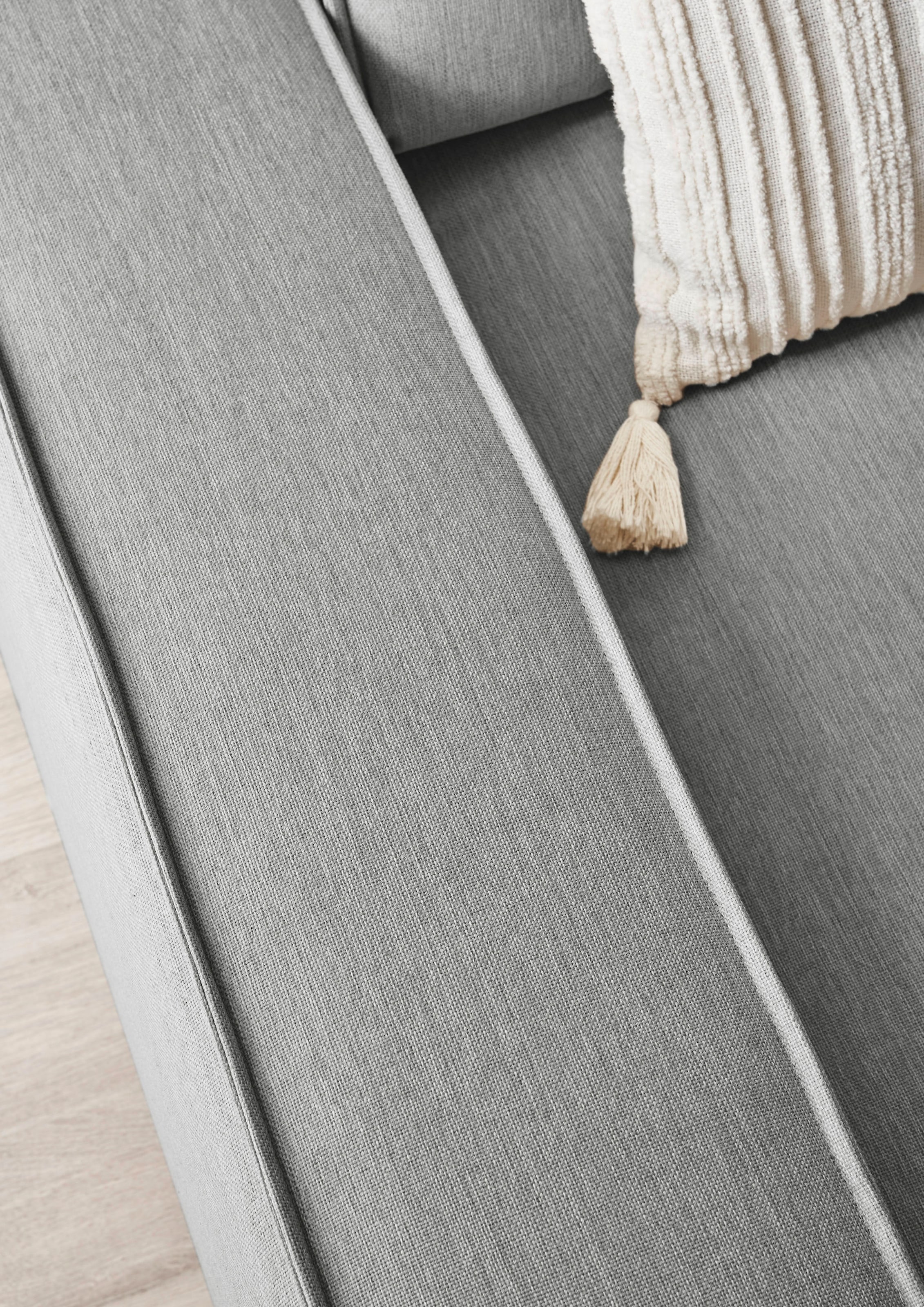 Home affaire Polsterecke »NEU: SHERWOOD XXL tief, L-Form mit Schlaffunktion, Big-Sofa mit Hocker«, (Set, 2 St.), stellbar zum Schlafsofa (Krokodilverbinder), Cord, Leinenoptik