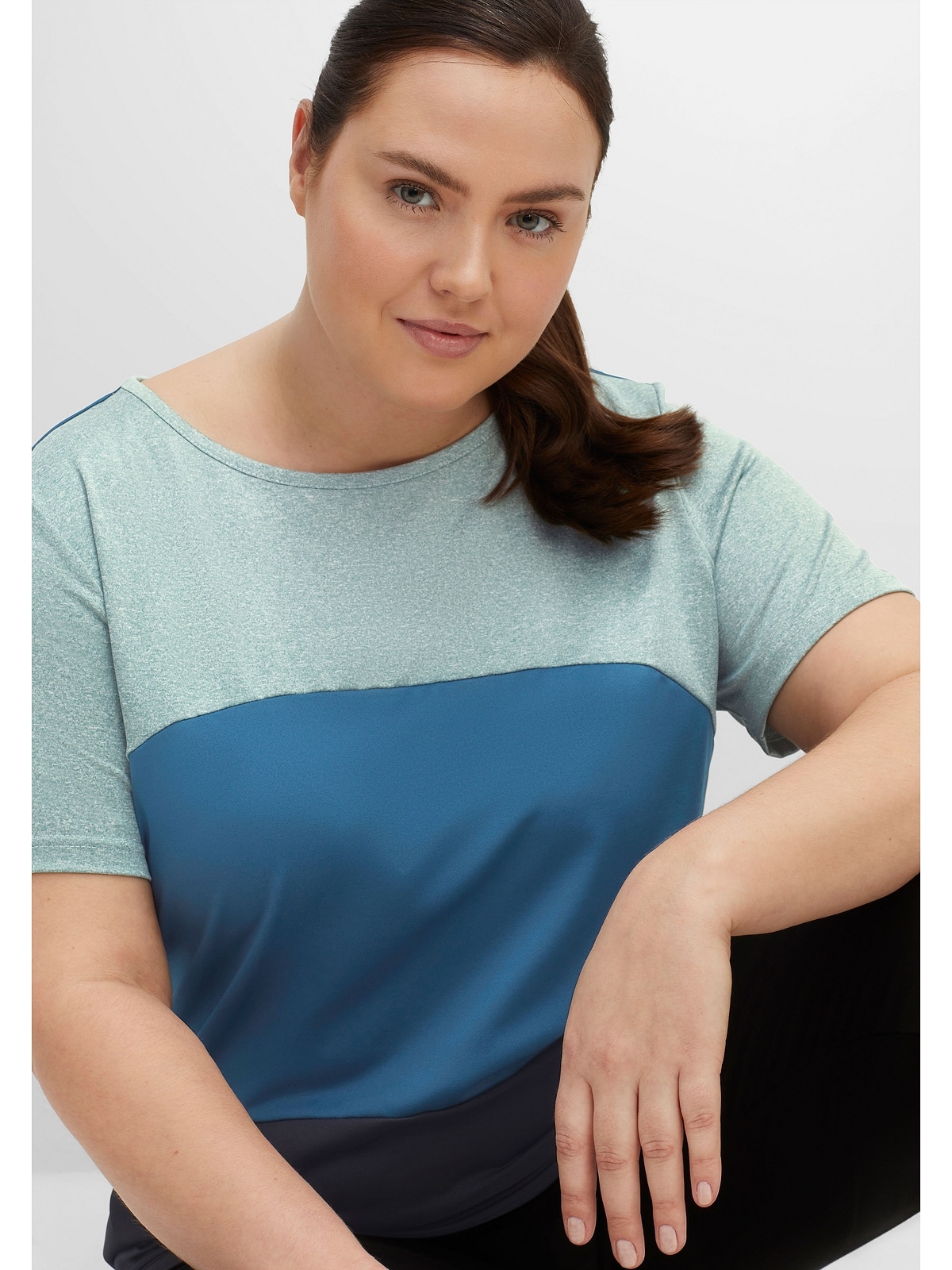 Sheego Funktionsshirt »Große Größen«, im Colourblocking-Design, atmungsaktiv  für bestellen | BAUR | Funktionsshirts