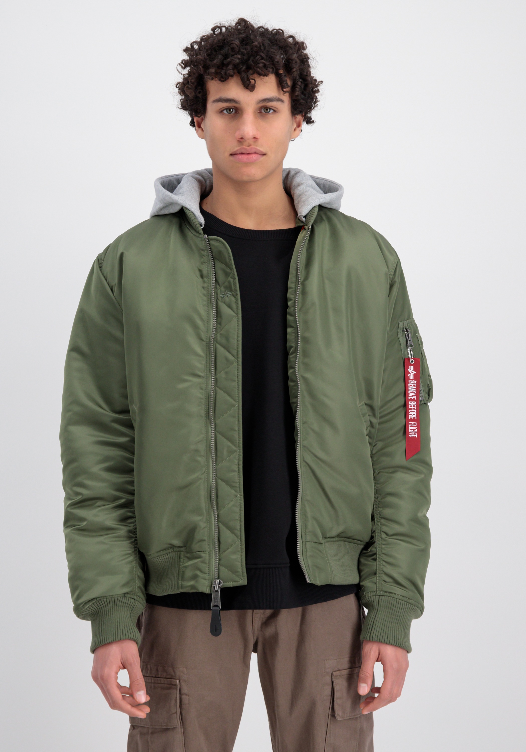 Alpha Industries Bomberjacke »Alpha Industries Men - Bomber Jackets MA-1 Zip Hood Back EMB«
