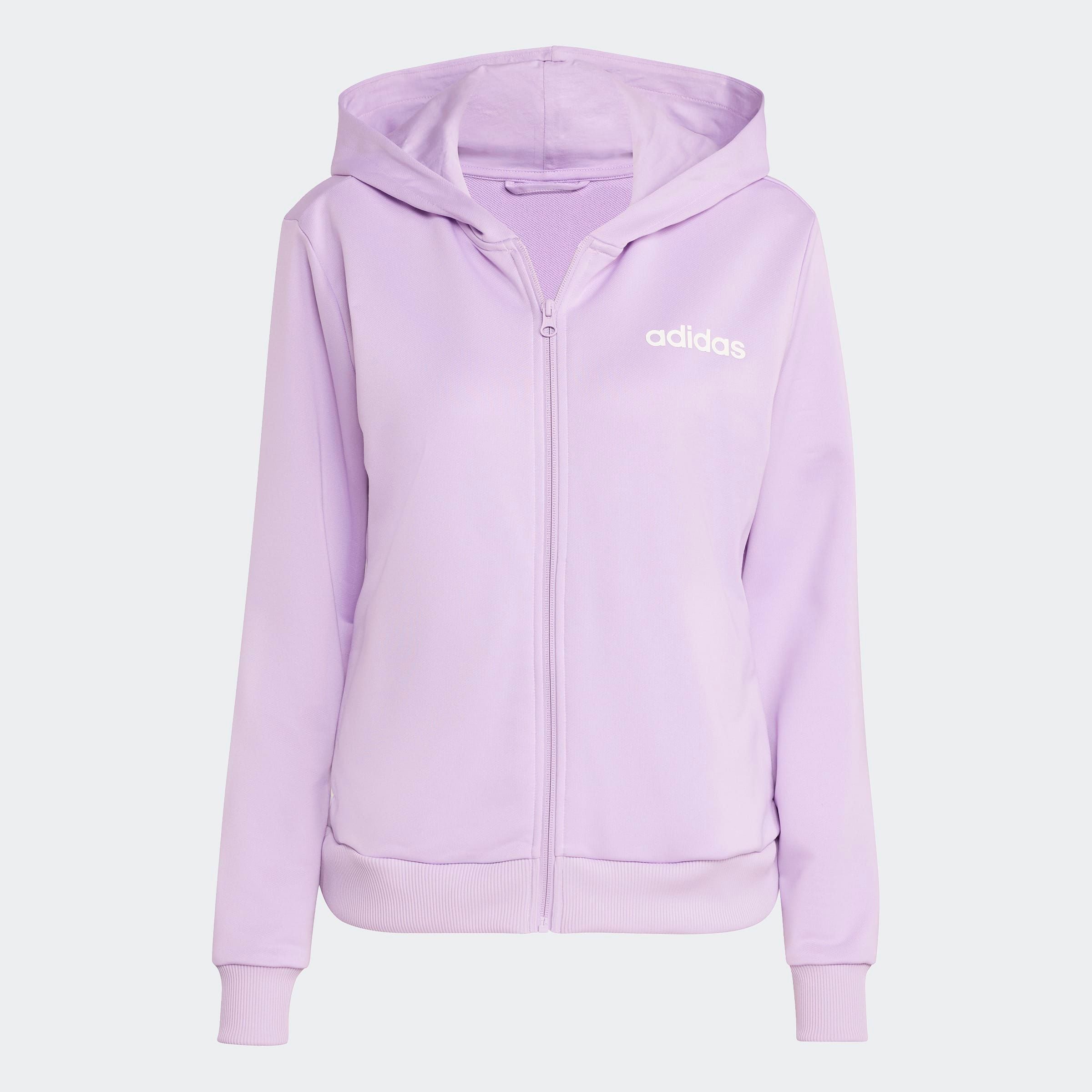 adidas Sportswear Trainingsanzug »W LINEAR TS«, (2 tlg.), Trainingsjacke mit Kapuze, Tracksuit