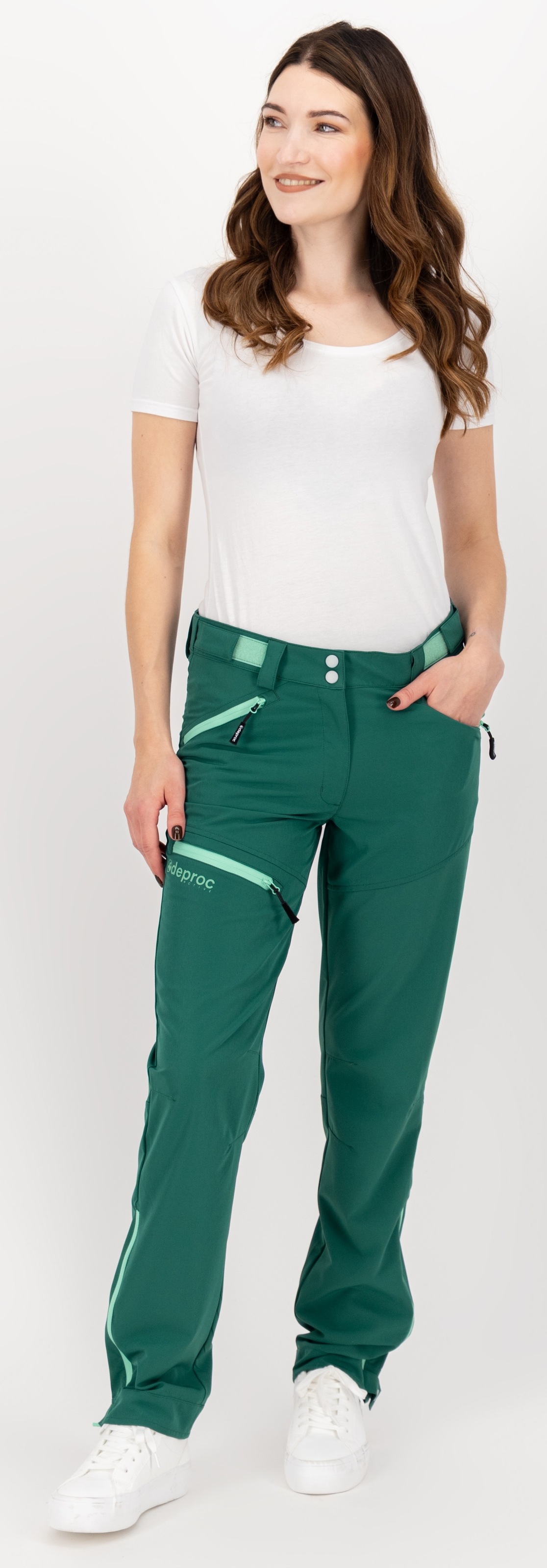 Outdoorhose DEPROC ACTIVE "KENORA V LONG Full Stretch", Herren, Gr. 36/38 (M), Normalgrößen, petrol, 92% Polyester; 8% Elasthan, Hosen Outdoorhose, auch in Großen Größen erhältlich 3