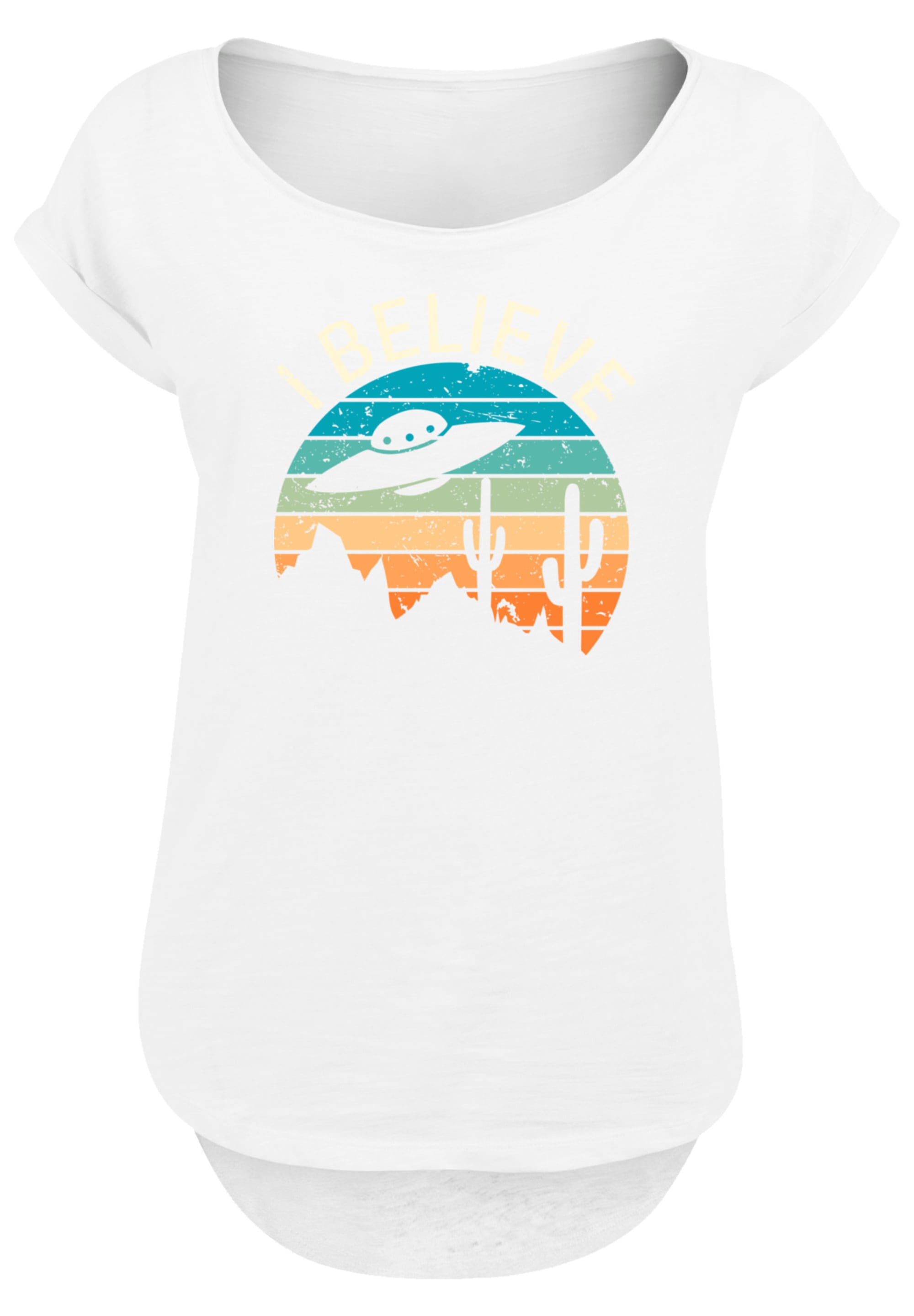 F4NT4STIC T-Shirt »I Believe UFO Alien Sonnenuntergang«, Premium Qualität