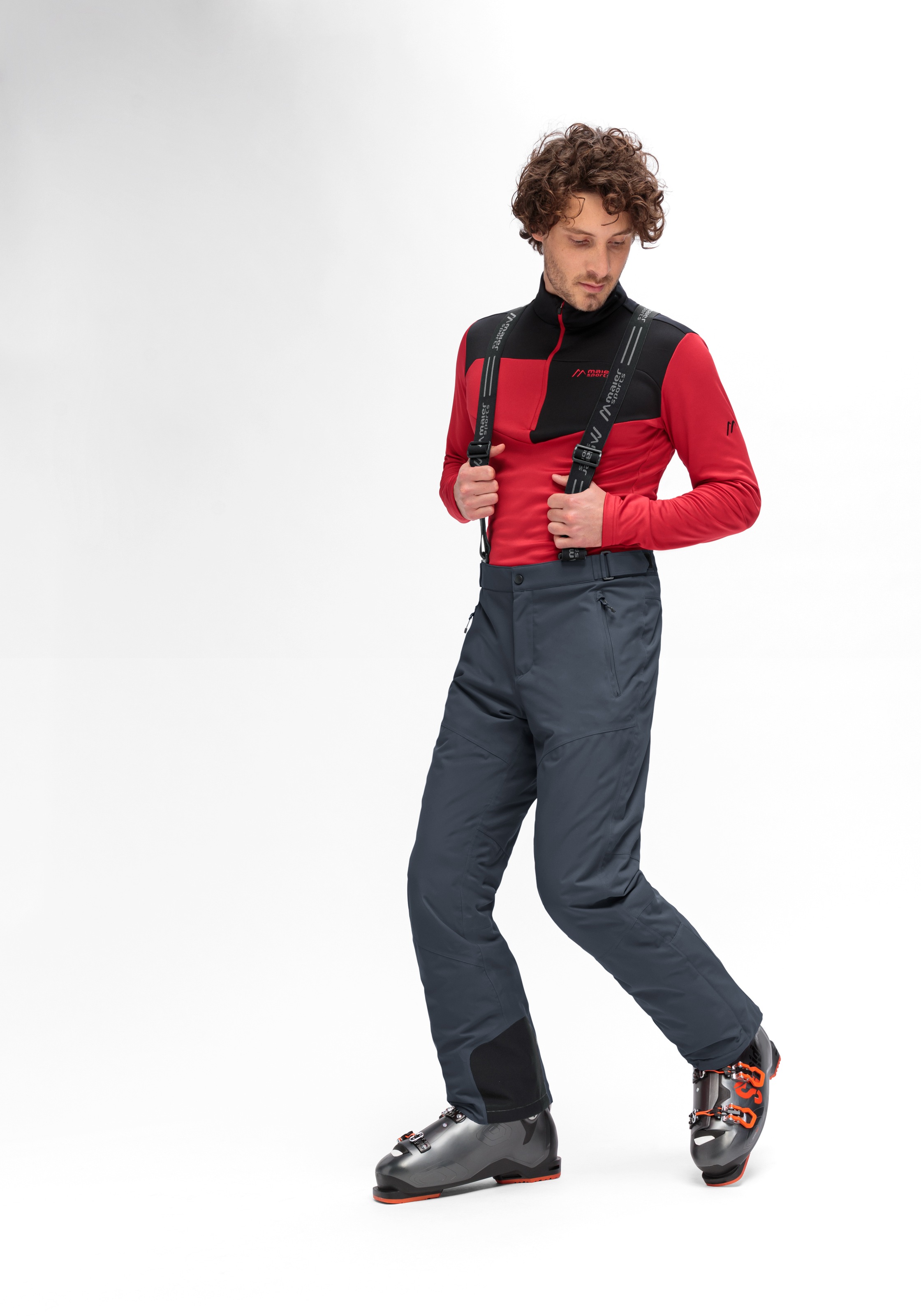 Maier Sports Skihose »Anton 2.1«, Herren Schneehose mit Hosenträgern, wind/wasserdicht, Regular Fit