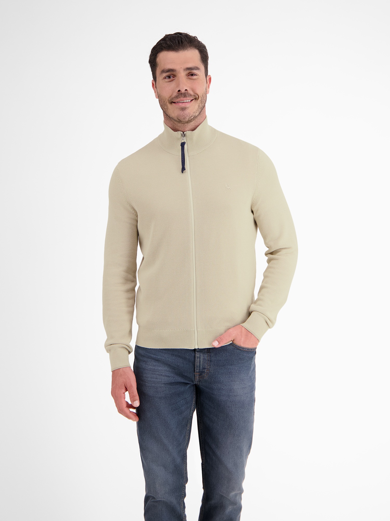 LERROS Strickjacke "LERROS Leichte Strickjacke mit schmaler Rippstruktur" günstig online kaufen