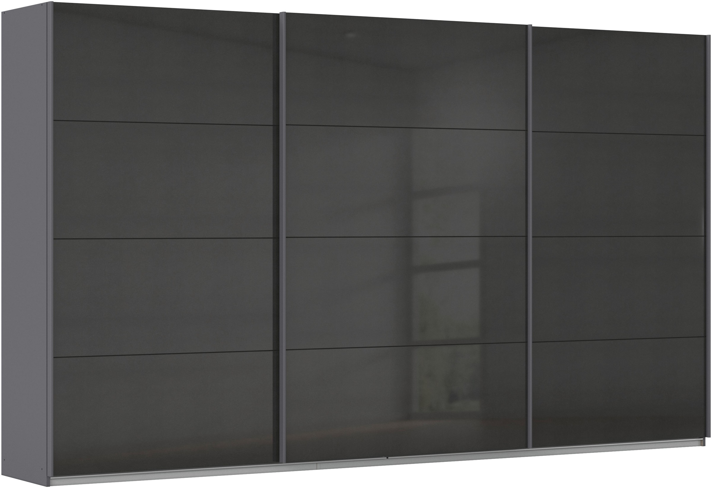 OTTO home Schwebetürenschrank "Kleiderschrank Schrank Garderobe AGORDO mit Dekor- oder Hochglanzfront" Breiten 203/271/315/360 cm in drei Griff-Farben - NEU: Farbe SCHWARZ, in 4 Breiten und 2 Höhen MADE IN GERMANY