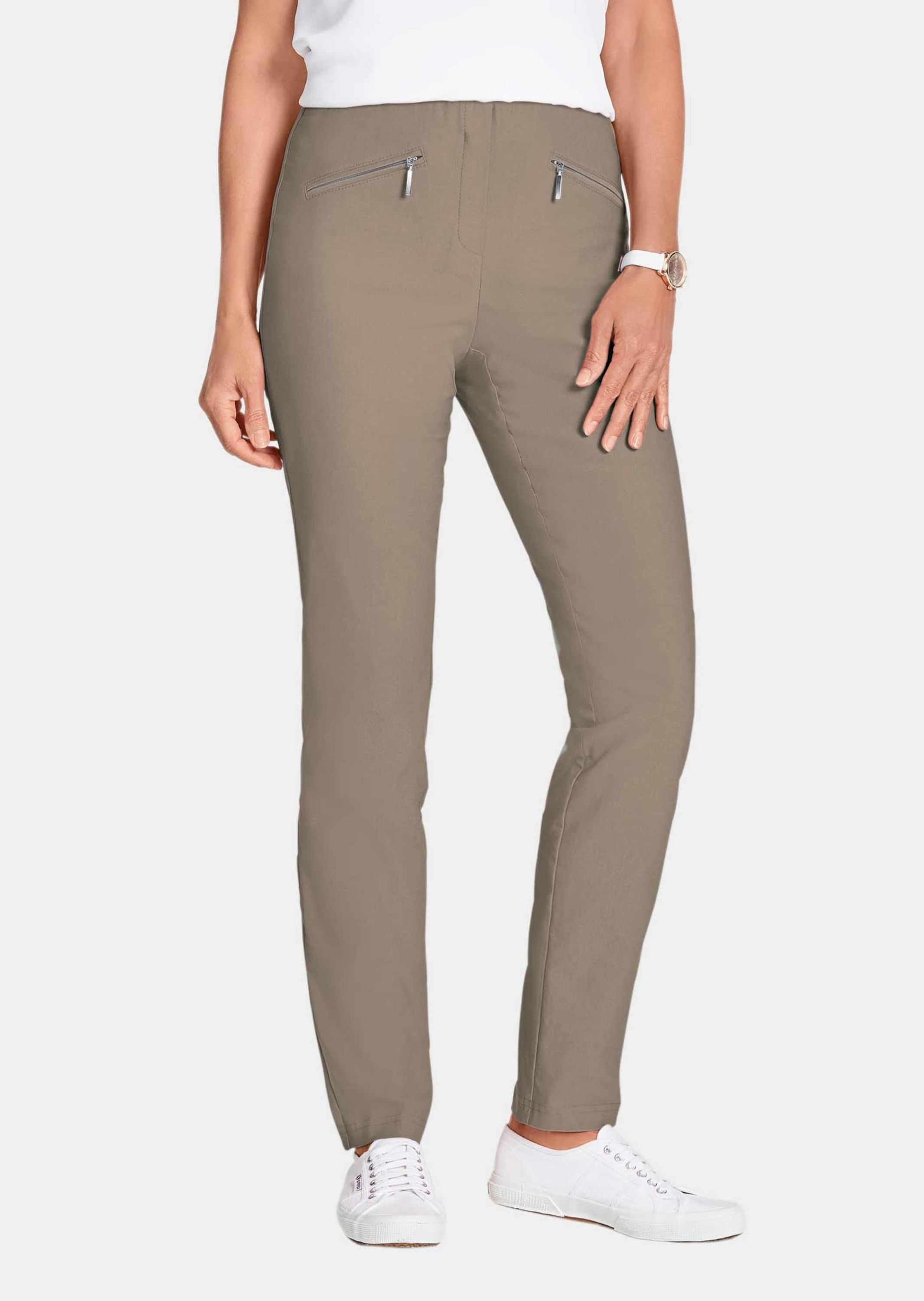GOLDNER 2-in-1-Hose »Kurzgröße Schlupfhose LOUISA mit Steppnähten«  Ohne