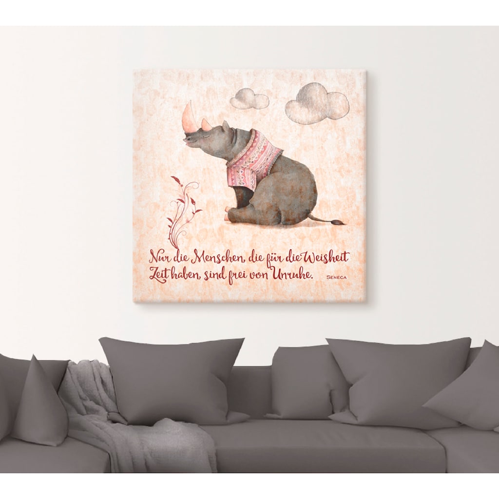 Artland Wandbild »Lebensweisheit Zeit«, Tiere, (1 St.)