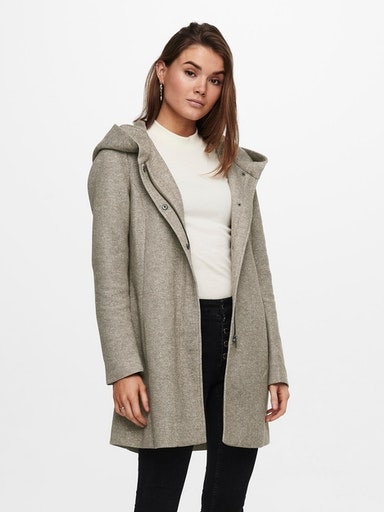 ONLY Kurzmantel "ONLSEDONA LIGHT COAT OTW NOOS" verdeckte Knopfleiste und Reißverschluss