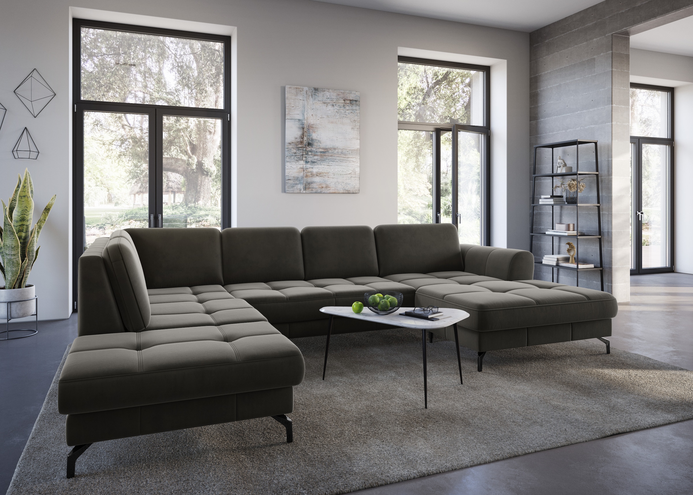 sit&more Wohnlandschaft "Bendigo U-Form" inklusive Sitztiefenverstellung, B günstig online kaufen