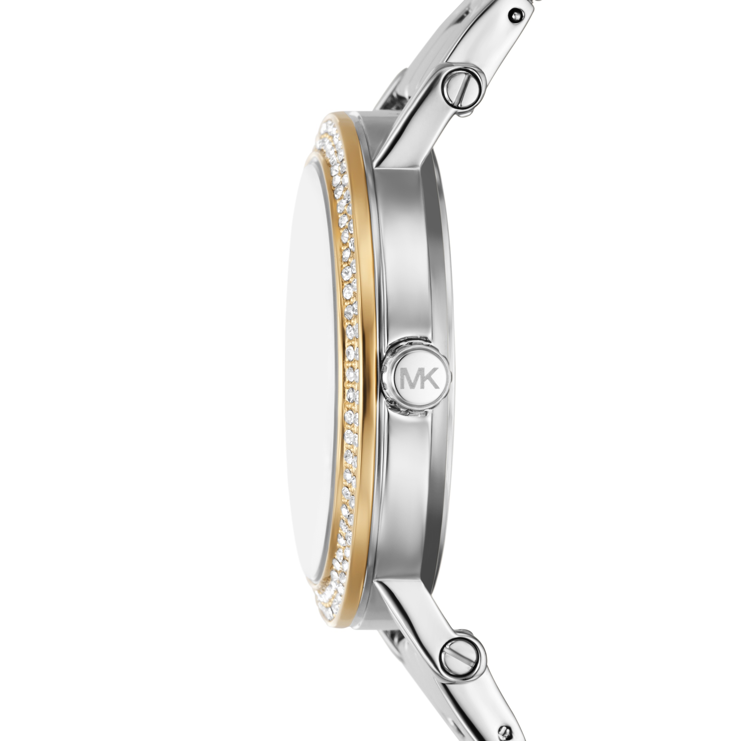 MICHAEL KORS Quarzuhr »COREY« Armbanduhr, Damenuhr, Edelstahlarmband, analog, Glassteine