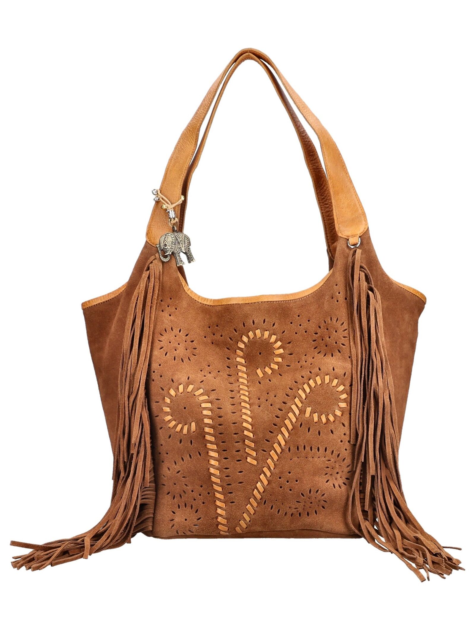 Anokhi Umhängetasche "ANOKHI Taschen Veloursleder"