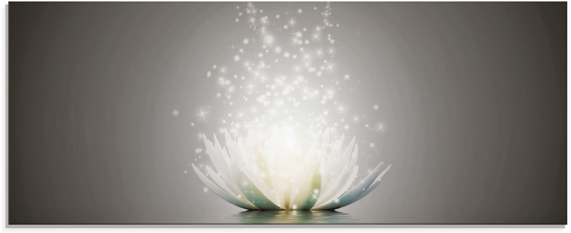 Artland Glasbild »Magie der Lotus-Blume«, Blumen, (1 St.), in verschiedenen Größen