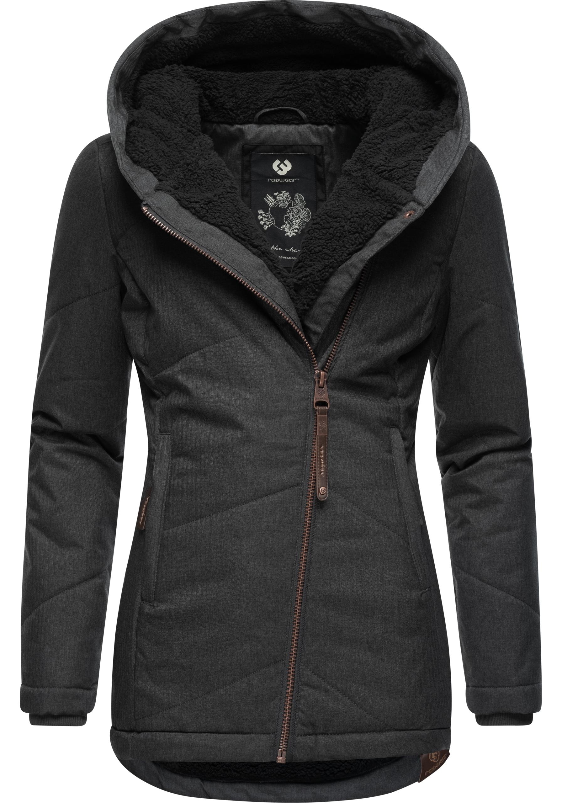 Ragwear Winterjacke Kapuze, Winterparka »Jane Label«, mit mit kaufen | Black BAUR Damen online Kapuze modischer