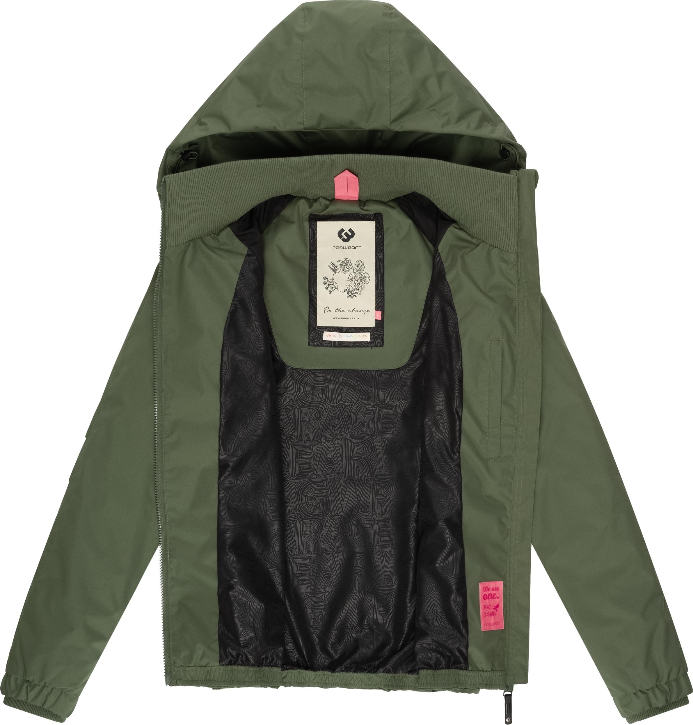 Ragwear Outdoorjacke »Dizzie«, mit Kapuze, Wasserdichte Übergangsjacke mit großer Kapuze