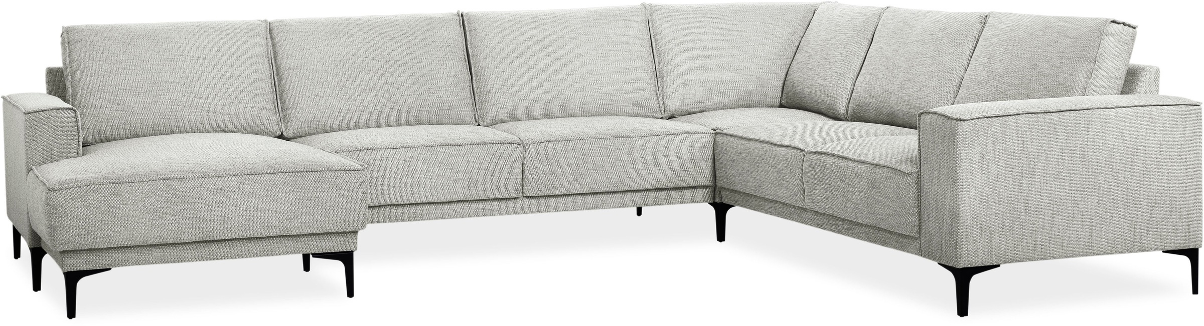 Places of Style Wohnlandschaft "XXL Sofa Oland, Struktur, Flachgewebe, Luxu günstig online kaufen