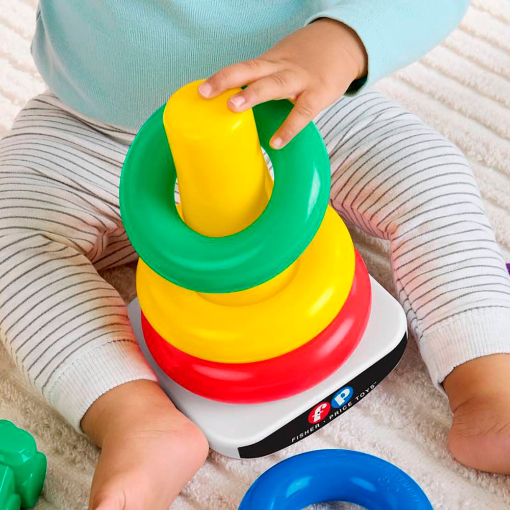 Fisher-Price® Steckspielzeug »Farbring-Pyramide und Perlen zum Zusammenstecken«