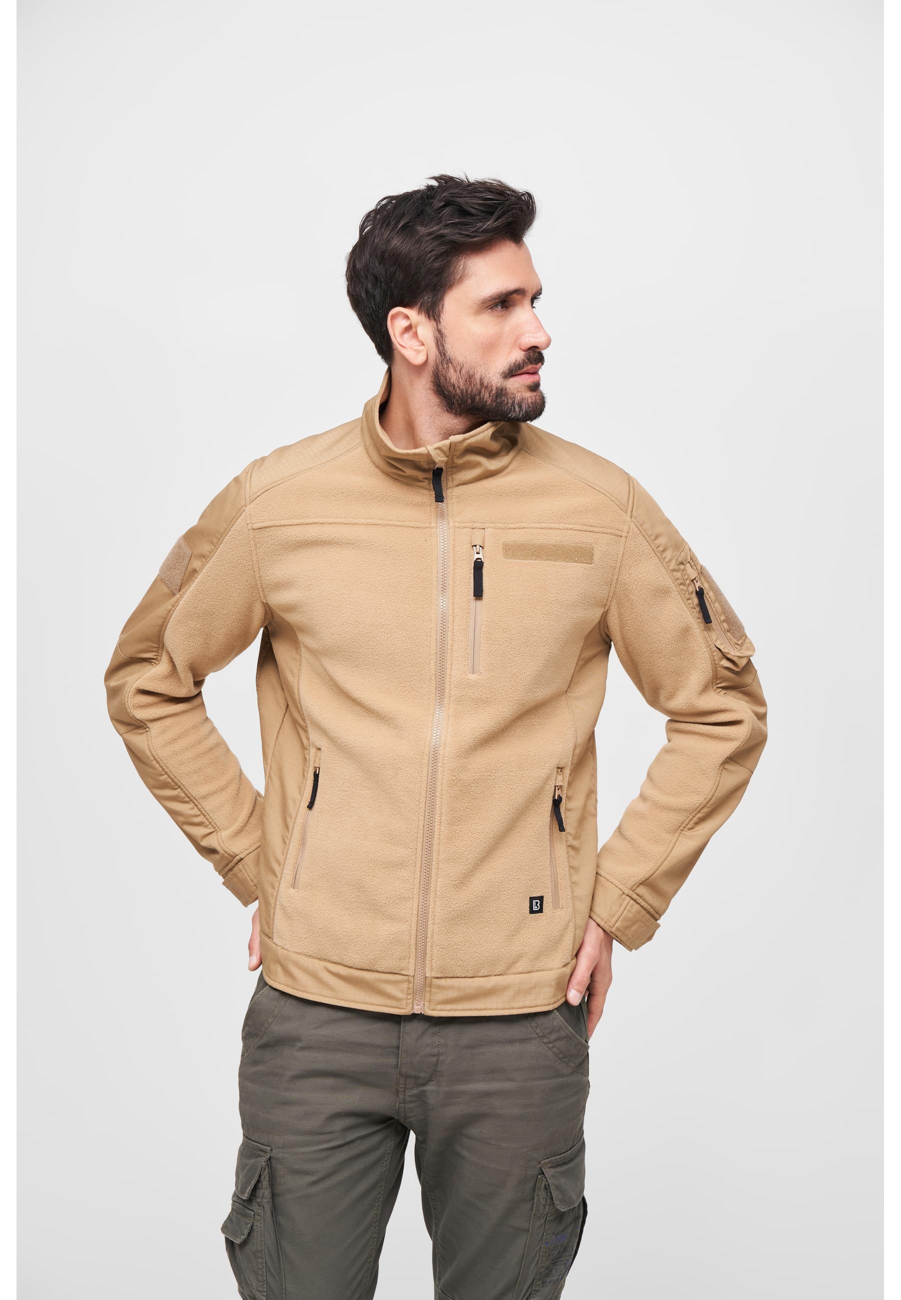 Brandit Allwetterjacke »Brandit Herren Fleecejacket Ripstop«, (1 St.), ohne Kapuze