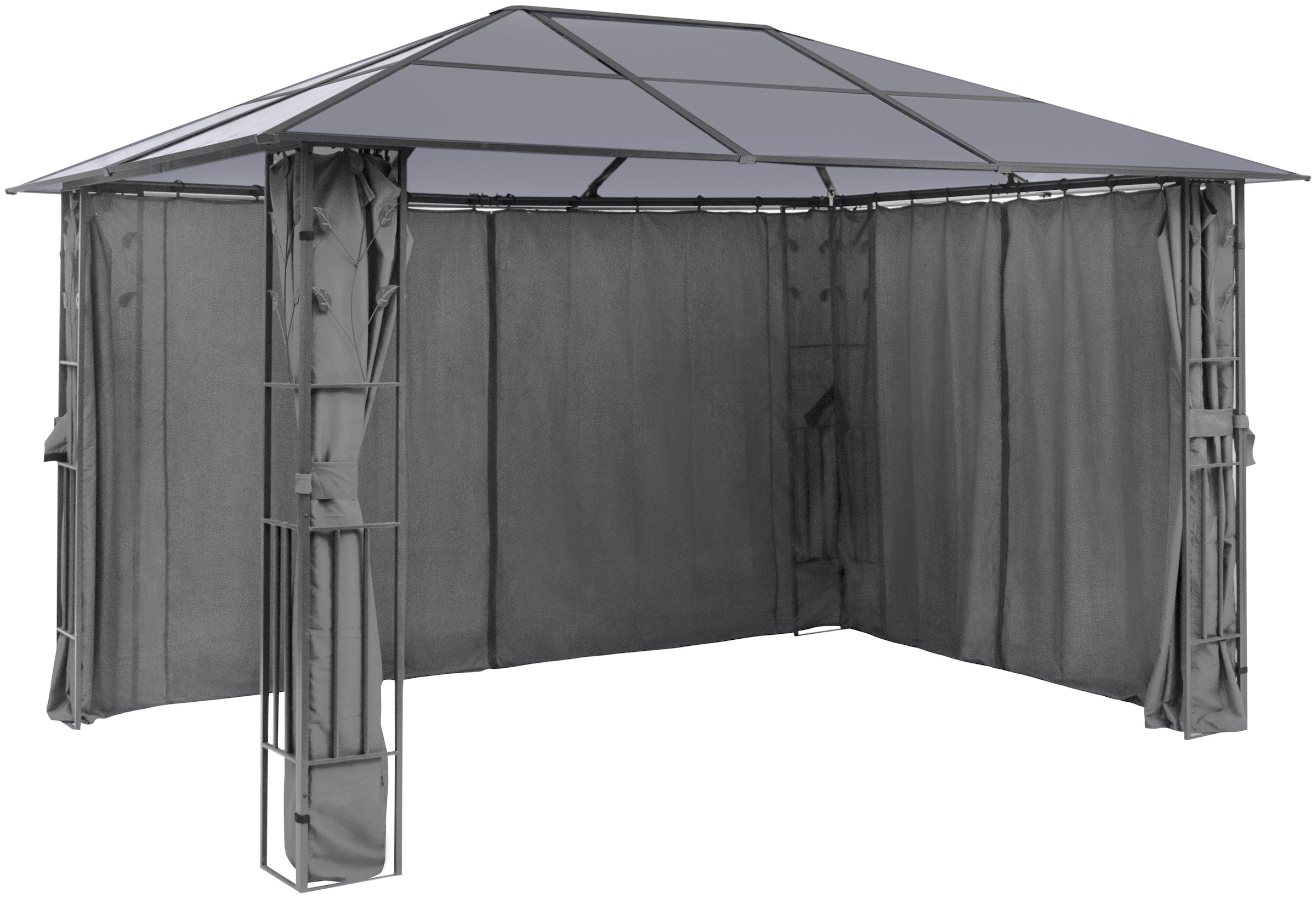 KONIFERA Pavillon »Valencia«, Blätter-Optik, 300x300 cm oder 300x400 cm, Stahlgestell