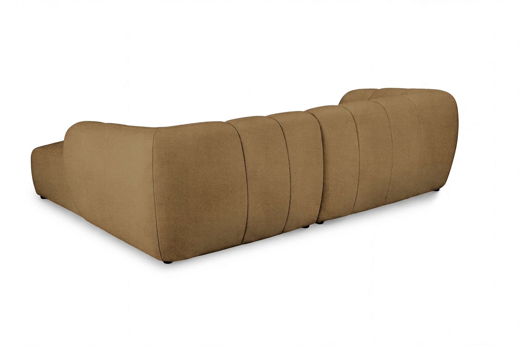 OTTO home Ecksofa »Gerron, Struktur-Chenille-Stoff mit Mélange-Effekt« Breite 271 cm, L-Form, vertikale Steppung, organische Rundungen