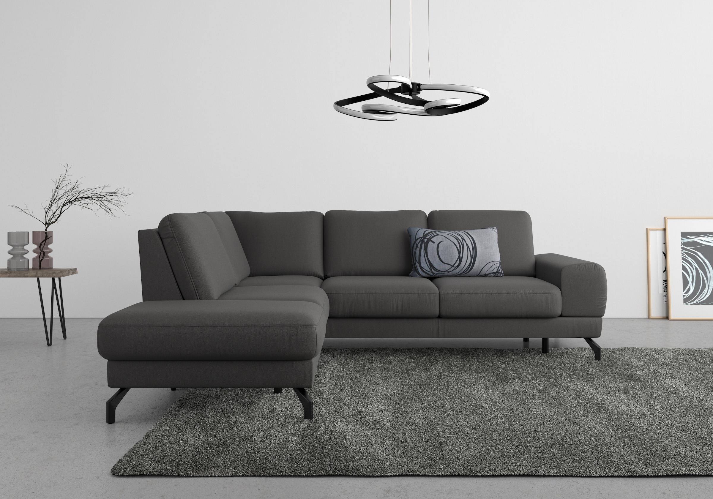 sit&more Ecksofa »Cinturo L-Form«, inklusive Sitztiefenverstellung und Federkern, Sitzhöhe 45 cm