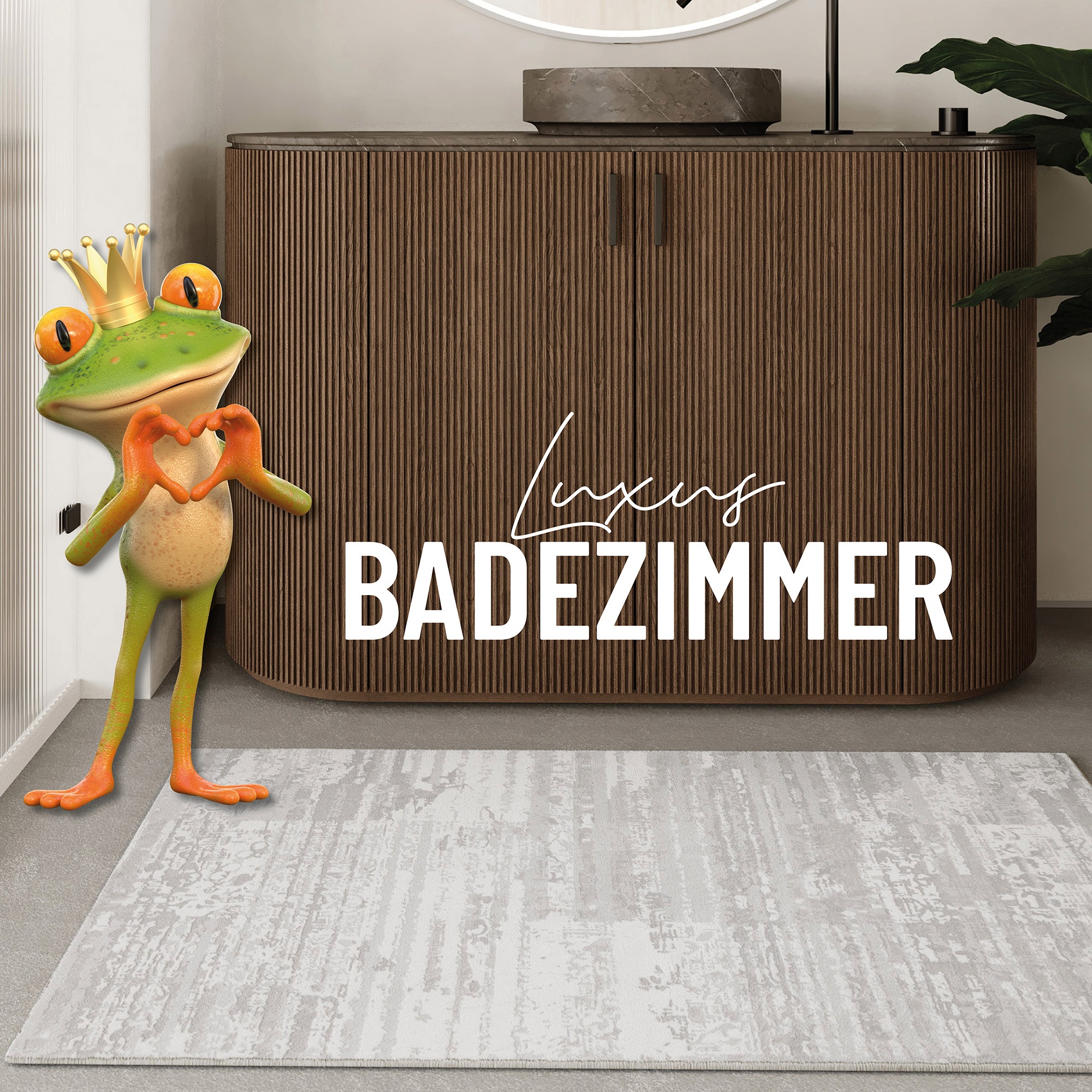 Wecon home Badematte "Mauri" Höhe 5 mm Vintage Design, waschbar, rutschfest günstig online kaufen