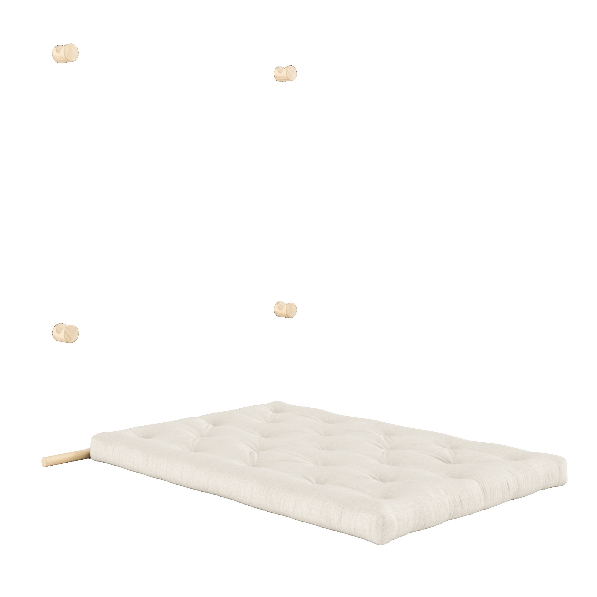 Karup Design Schlafsofa »Hooked Schlafsessel, Sitz- und Schlafplatz, Wandmontiert, platzsparend«, Futonmatratze inkl. Halterungsset aus FSC®-zertifiziertem Massivholz