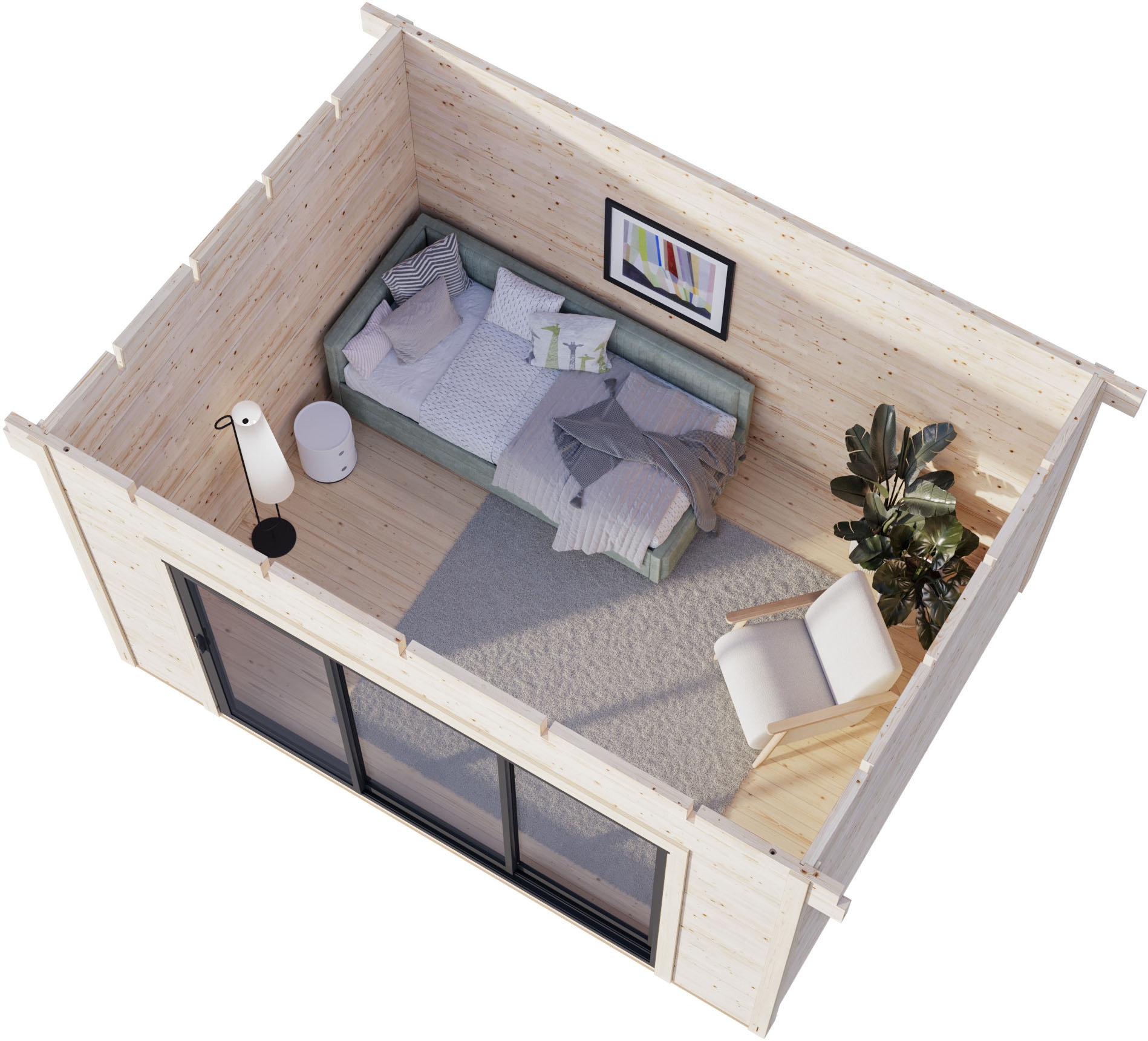 Palmako Gartenhaus »Grace Slide Plus« verschiedene Farben