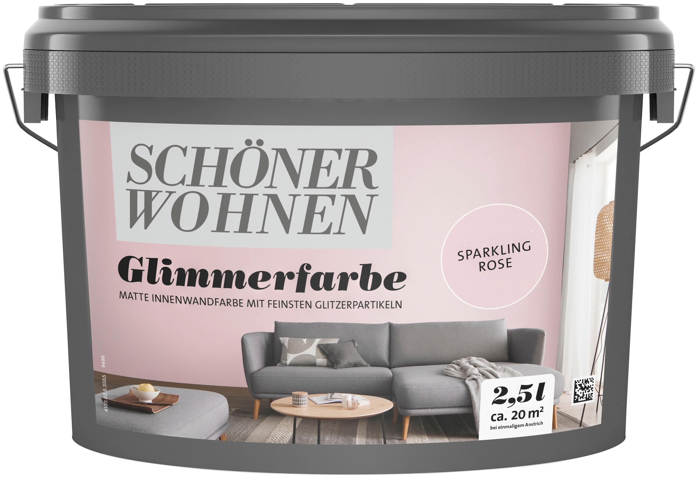 Wand- Raten FARBE auf | mit »Trendstruktur Deckenfarbe Wandfarbe BAUR 2,5 Liter, und Glitzerpartikeln funkelnden SCHÖNER Glimmerfarbe«, WOHNEN